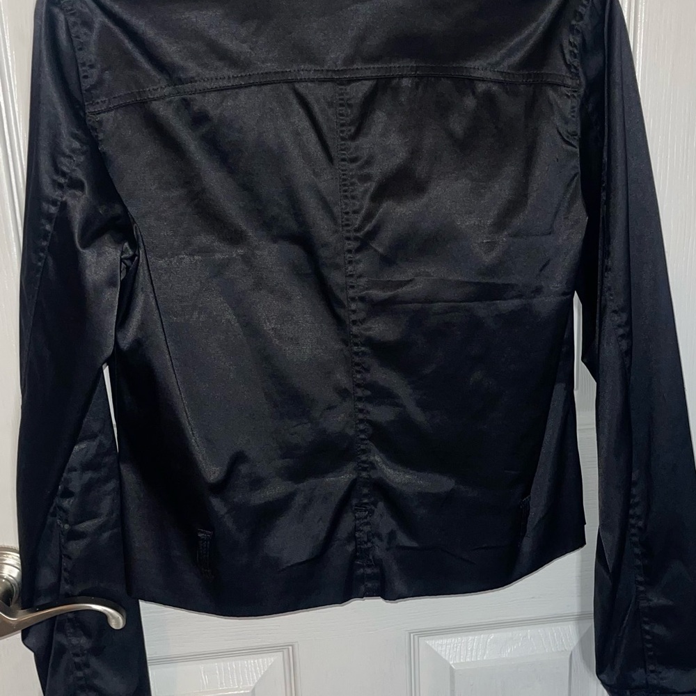 Express Design Studio Women's Black Jacket size 10 zipper closure with pockets - Picture 13 of 16